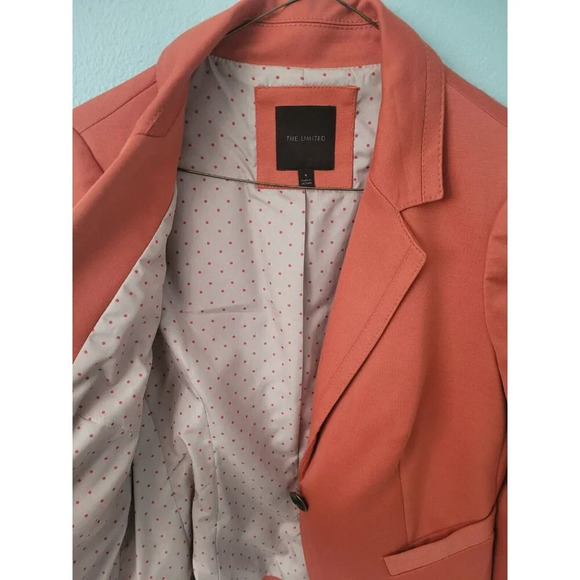 The Limited - Womens Single Button Lined Blazer Jacket -Orange - Size Small -EUC - Picture 2 of 15